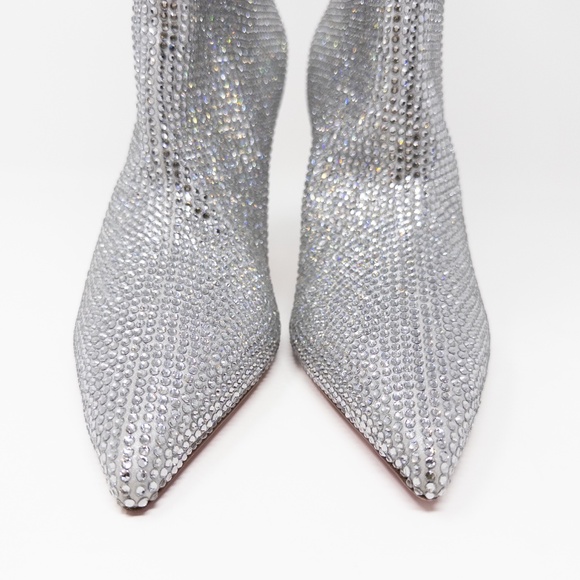 Christian Louboutin Astrilarge Strass Crystal Stiletto Red Bottom Boots 39.5 EU - Picture 2 of 8